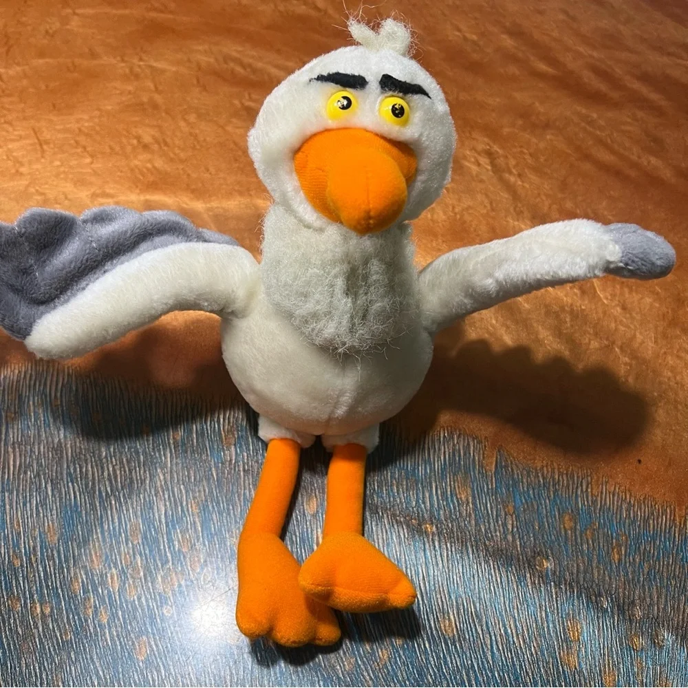 VTG 90s Disney Applausd Scuttle Seagull Plush Toy little mermaid